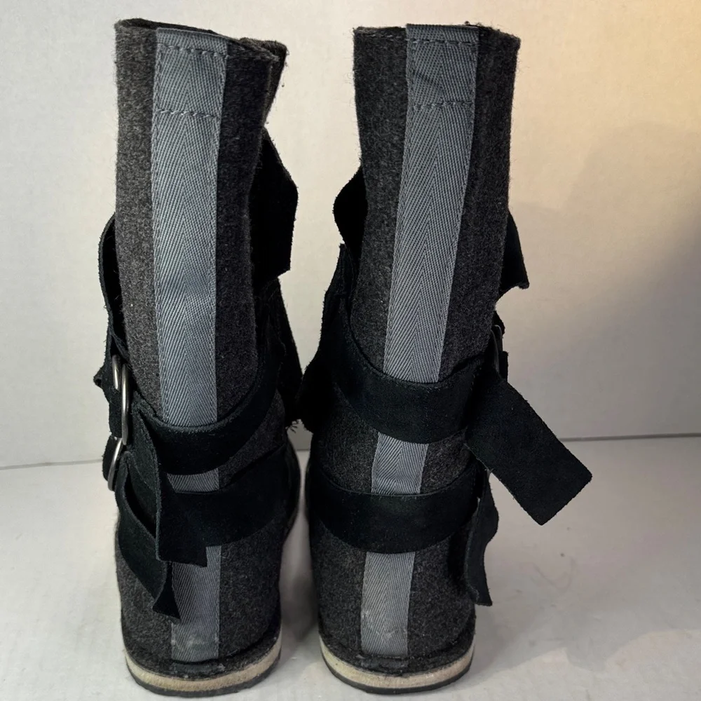 SOREL Chipahko Felted Wool Buckles Leather Winter Snow Boots Boho, EU 36 Girls 4